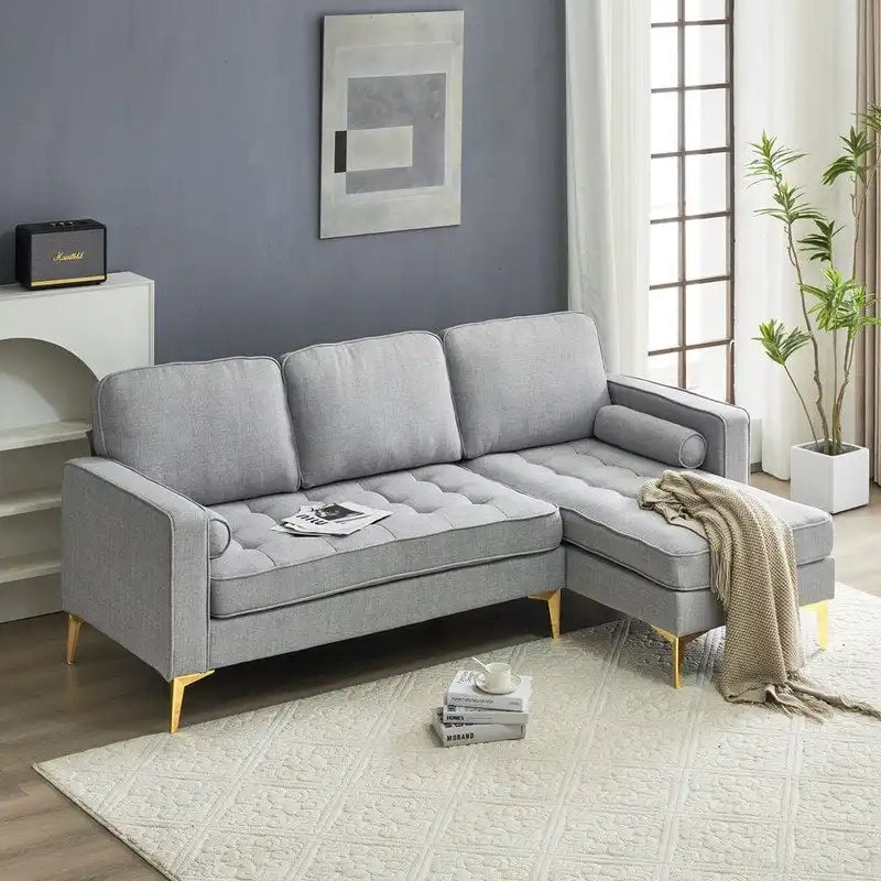 3-Seater Golden Tripod Legs Indoor Modular Sofa