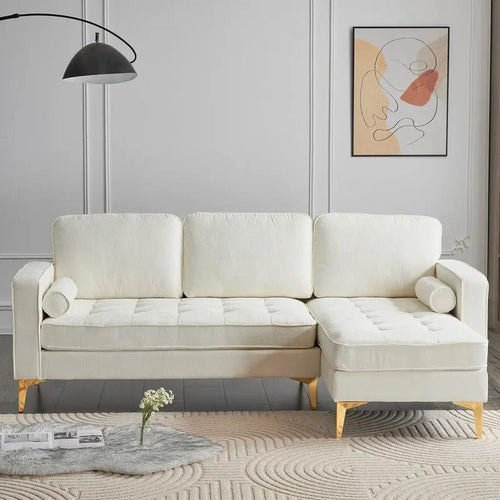3-Seater Golden Tripod Legs Indoor Modular Sofa