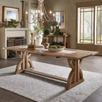 Bratislava Rectangular Reclaimed Wood Dining Table - Brown