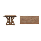 Bratislava Rectangular Reclaimed Wood Dining Table - Brown