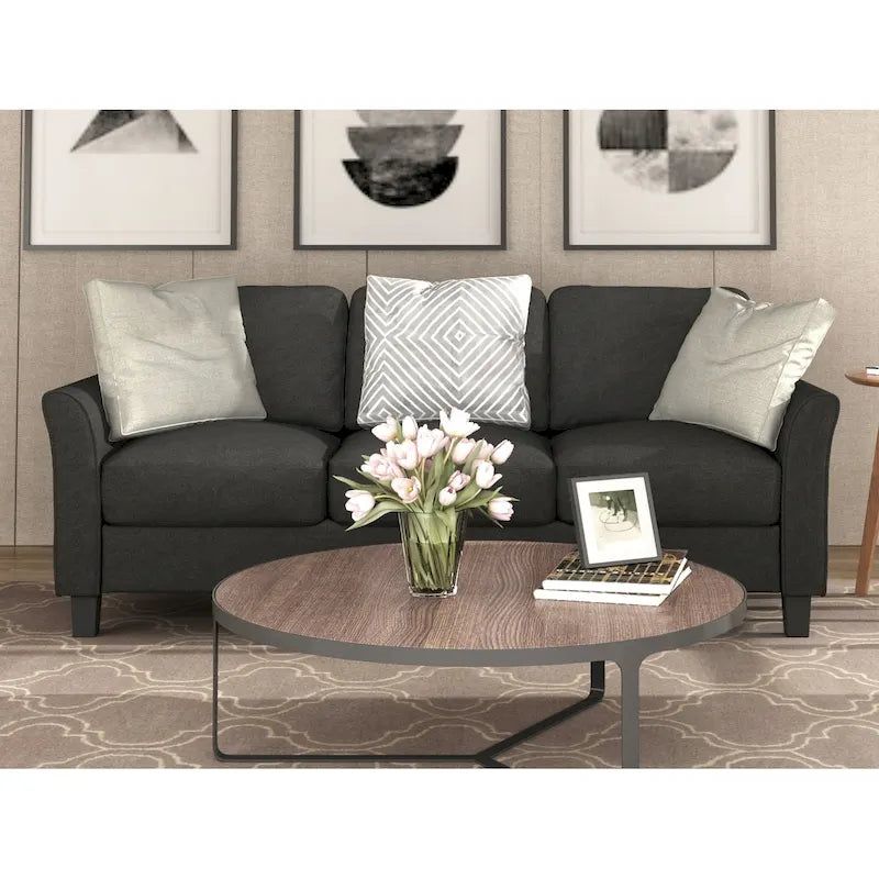 Linen Fabric 3-Seater Sofa