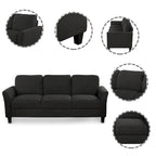 Linen Fabric 3-Seater Sofa