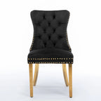 Velvet Upholstered Dining Chair with Chrome Stainless Steel Plating Legs