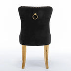 Velvet Upholstered Dining Chair with Chrome Stainless Steel Plating Legs