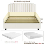 Velvet Upholstered Lift-up Platform Storage Bed