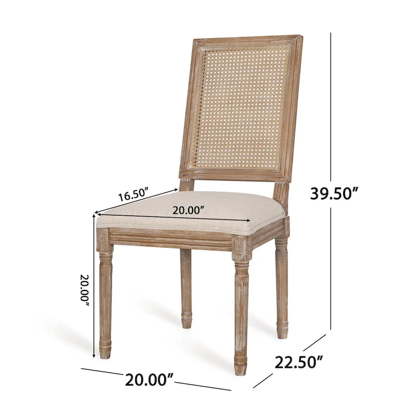 Regan Wood and Cane Upholstered Expandable 7 Piece Dining Set by Christopher Knight Home
