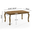 Regan Wood and Cane Upholstered Expandable 7 Piece Dining Set by Christopher Knight Home
