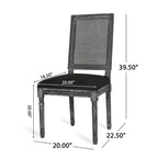 Regan Wood and Cane Upholstered Expandable 7 Piece Dining Set by Christopher Knight Home