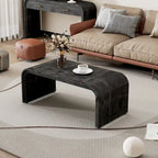 Coffee Table with Curved Art Deco Design - 23.60 x 47.20 x 18.50