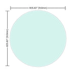 Round Tempered Glass Table Top Clear Glass Thick Beveled Polished Edge