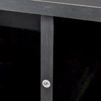Black Modern Minimalist TV Stand Storage Cabinet 3 Drawers For 80 inch - 16.14 x 70.87 x 20.87