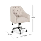 Barbour Upholstered Swivel Office Chair by Christopher Knight Home - N/A