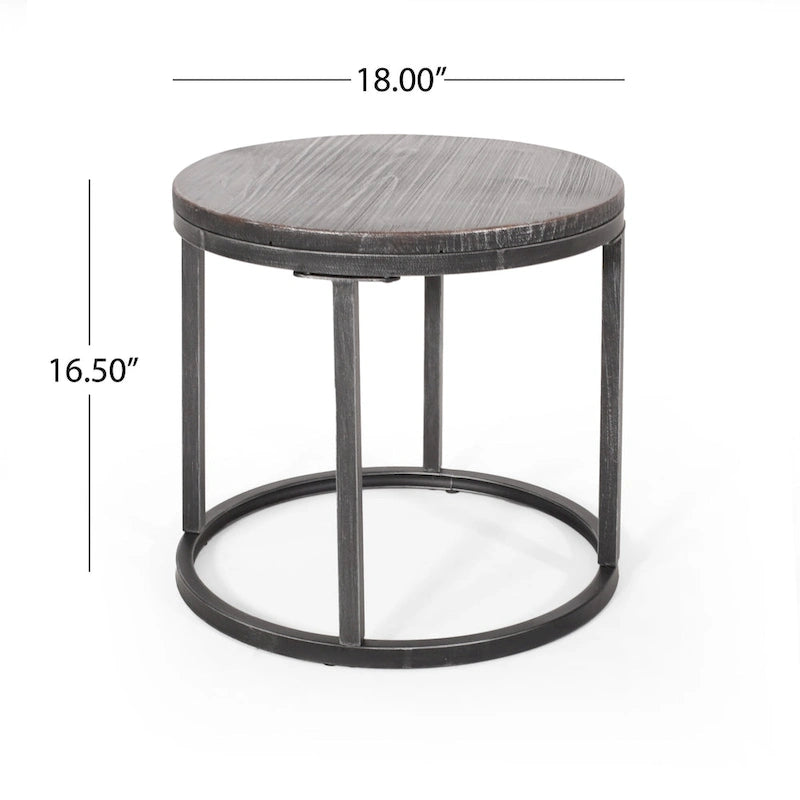 Gerrish Modern Industrial Coffee Table Set by Christopher Knight Home