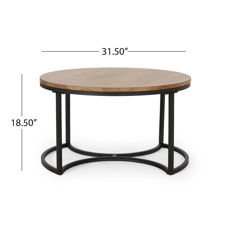 Gerrish Modern Industrial Coffee Table Set by Christopher Knight Home
