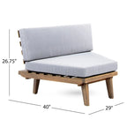 Eulah Minimalist V-shaped Wood 4-piece Sectional Set by Christopher Knight Home