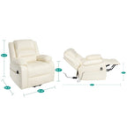 Deluxe Adjustable Power Lift Recliner Chair for Elderly Faux Leather Electric Recliner Split-Back Chair