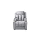 Deluxe Kids Recliner Chair with Footrest Headrest and 2 Cup Holders Microfiber Kids Recliner for Age 3+ Years