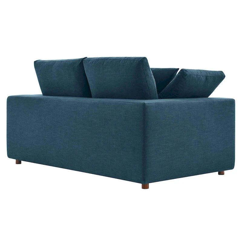 Down Filled Overstuffed Loveseat
