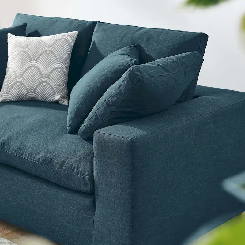 Down Filled Overstuffed Loveseat