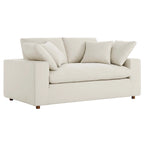 Down Filled Overstuffed Loveseat