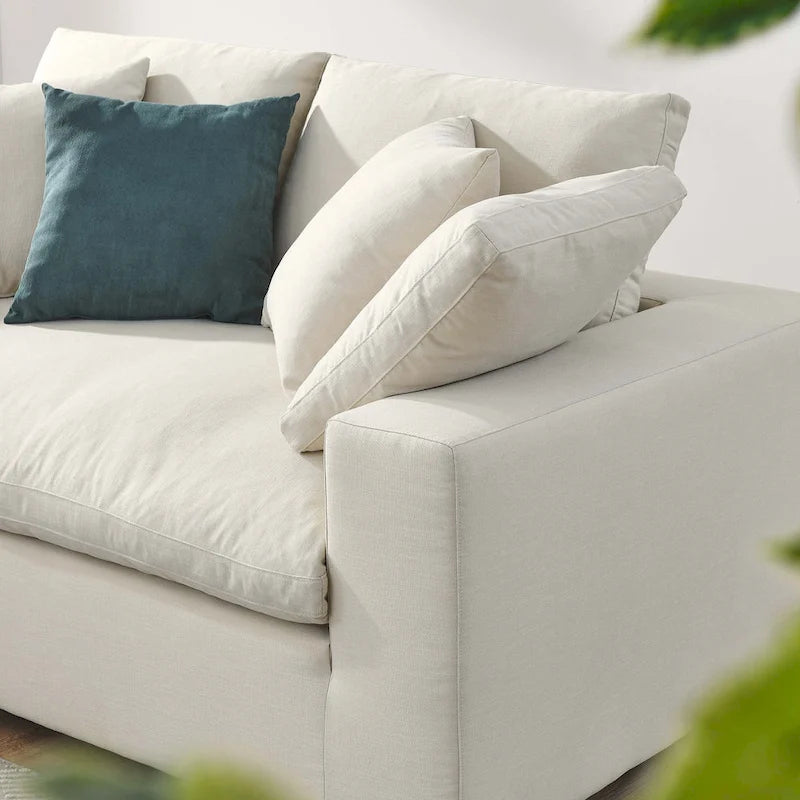 Down Filled Overstuffed Loveseat