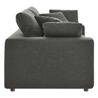 Down Filled Overstuffed Loveseat