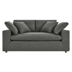 Down Filled Overstuffed Loveseat