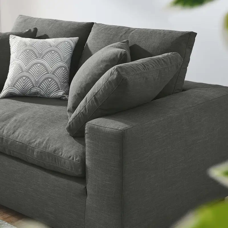 Down Filled Overstuffed Loveseat