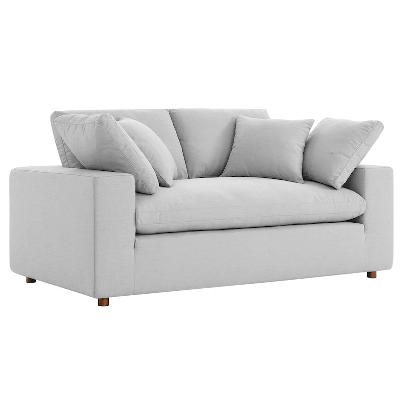 Down Filled Overstuffed Loveseat