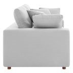 Down Filled Overstuffed Loveseat