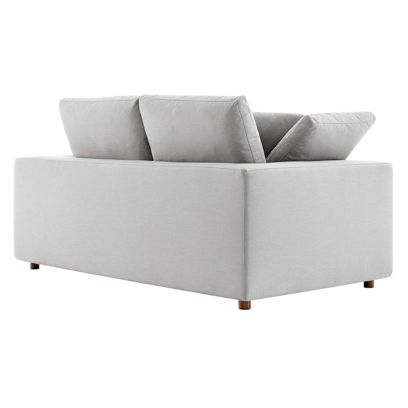 Down Filled Overstuffed Loveseat