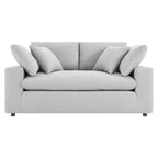 Down Filled Overstuffed Loveseat