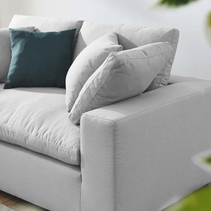 Down Filled Overstuffed Loveseat