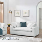 Down Filled Overstuffed Loveseat