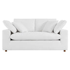 Down Filled Overstuffed Loveseat