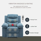 Power Recliner Chair with Adjustable Massage Function, Recliner Chair with Heating System for Living Room