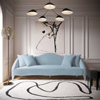 Naya Velvet Sofa - 96W x 36.2D x 34.3H - 96W x 36.2D x 34.3H