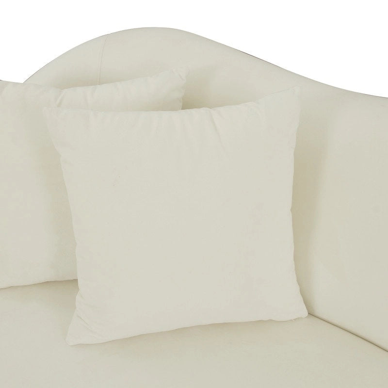 Naya Velvet Sofa - 96W x 36.2D x 34.3H - 96W x 36.2D x 34.3H