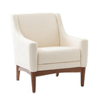 Francis Mid-century Modern Upholstered Armchair with Sloped Arms and Solid Wood Legs