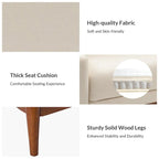 Francis Mid-century Modern Upholstered Armchair with Sloped Arms and Solid Wood Legs