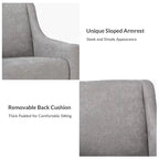 Francis Mid-century Modern Upholstered Armchair with Sloped Arms and Solid Wood Legs