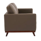 Chester Modern Leather Loveseat 2 Seater Sofa Couch With Birch Wood Base for Living Room Bedroom Garden Lounge - 58.27