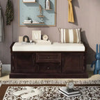 Storage Bench with 2 Drawers and 2 Cabinets