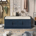 Storage Bench with 2 Drawers and 2 Cabinets