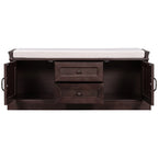 Storage Bench with 2 Drawers and 2 Cabinets