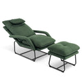 MCombo Accent Recliner with Ottoman, Armchairs with Adjustable Backrest for Living Room Bedroom, Leathaire Fabric 4233