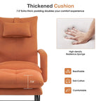MCombo Accent Recliner with Ottoman, Armchairs with Adjustable Backrest for Living Room Bedroom, Leathaire Fabric 4233