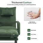 MCombo Accent Recliner with Ottoman, Armchairs with Adjustable Backrest for Living Room Bedroom, Leathaire Fabric 4233