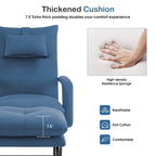MCombo Accent Recliner with Ottoman, Armchairs with Adjustable Backrest for Living Room Bedroom, Leathaire Fabric 4233