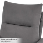 MCombo Accent Recliner with Ottoman, Armchairs with Adjustable Backrest for Living Room Bedroom, Leathaire Fabric 4233